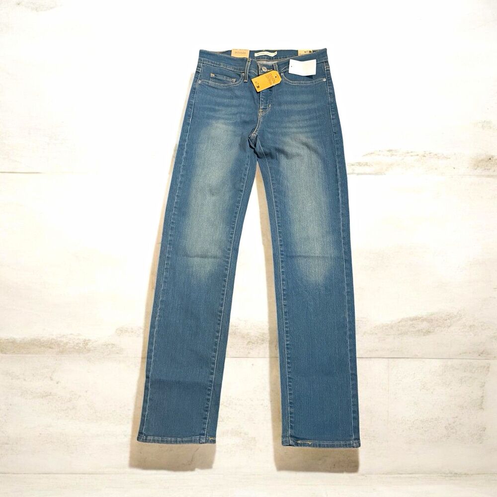 Women’s Levi’s 314 Shaping Straight Jeans Blue Medium Wash Denim 28 x 32